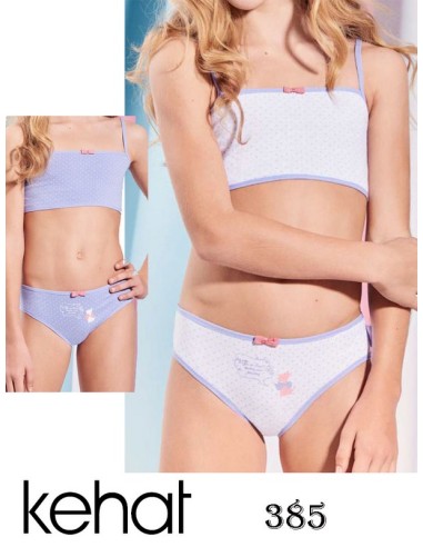 Kehat. conjunto niña top braga algodon sin costuras 385B