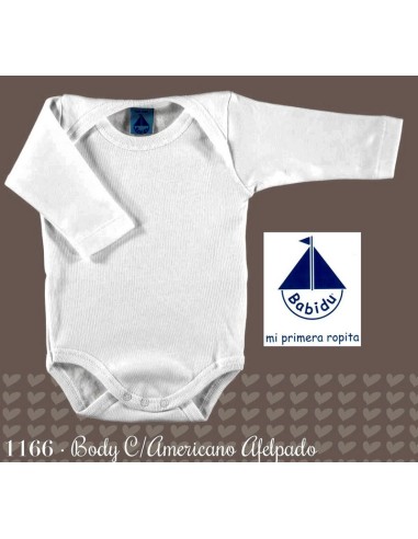 Babidu body bebe manga larga cuello americano perchado 1166