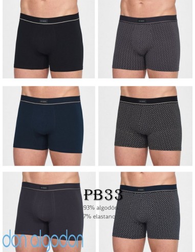 Don algodon pack de 2 boxer de hombre  PB33