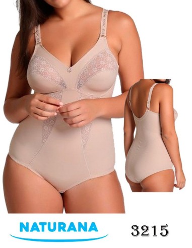 Naturana body control sin aros con blonda forrada copa C 3215