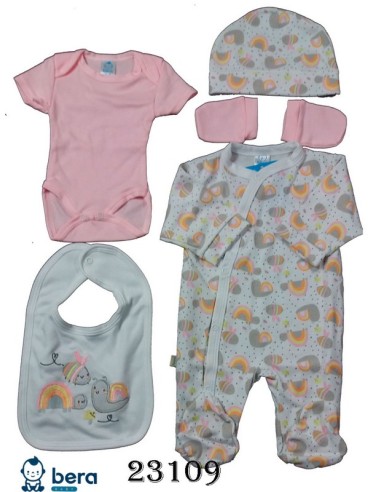 Bera conjunto bebe 5 piezas algodon 23109