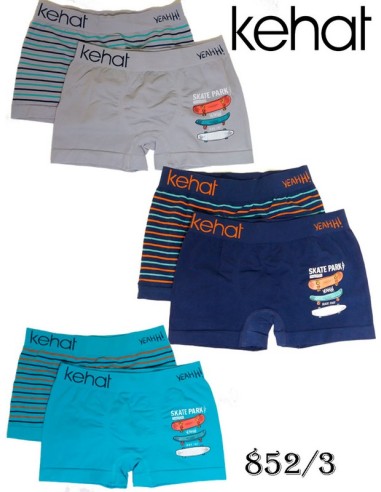 Kehat. pack 2 boxer niño algodon sin costuras liso 852/3