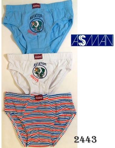 Asman pack de 3 slip niño fantasias surtidas  2443