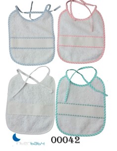 interbaby babero 20x25 punto de cuz para bordar 00042