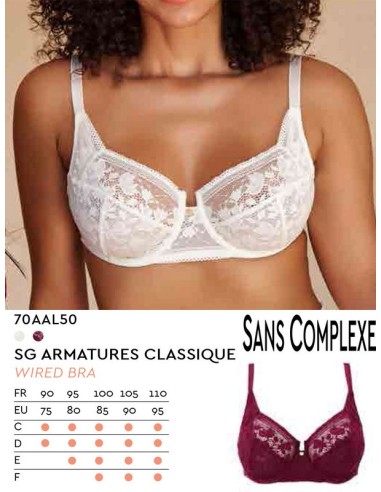 Sans complexe sujetador  mujer copa C 70AAL50C