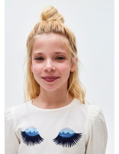 Mayoral camiseta niña manga larga  bordado 7041 2