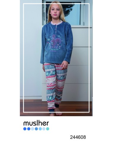 Muslher pijma niña spandex pantalon estampado  cenefas 244608