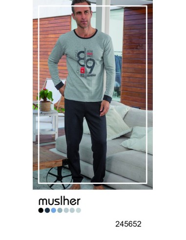 Muslher pijma hombre interlock perchado estampado  nº 89 245652