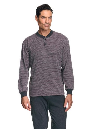 Asman pijama de hombre  interlock perchado 7768