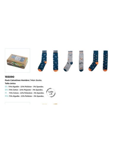 Muydemi pack de 3 calcetines hombre de invierno 193090