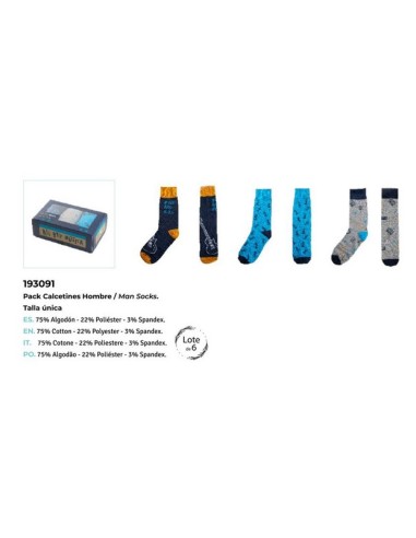 Muydemi pack de 3 calcetines hombre de invierno 193091