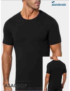 Abanderado camiseta hombre manga corta cuello redondo termorregulacion activa algodon licra ASA0DGP 2