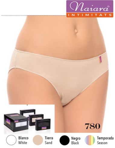 Naiara pack de 2 braga bikini mujer algodon 780